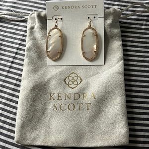 Kendra Scott rose gold Dani earrings with mother of pearl